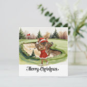 Golf Weihnachten Thema mit Siam Cat Golfer (Stehend Vorderseite)