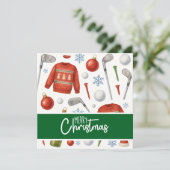 Golf Weihnachten Thema mit Sweater for Golfer (Stehend Vorderseite)