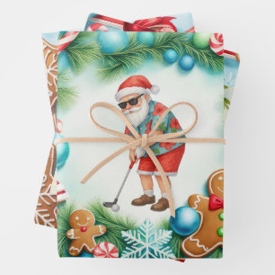 Golf Weihnachten Weihnachten Sommerzeit Geschenkpapier Set