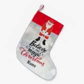 Golf Weihnachten Weihnachtsmann Putting Schneefloc Kleiner Weihnachtsstrumpf (Vorderansicht (hängend))