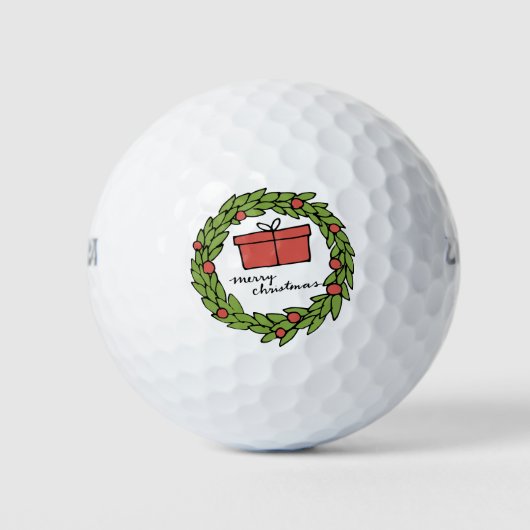 Golf Weihnachten zum Thema Golfer Golfball (Vorderseite)