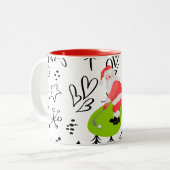 Golf Weihnachten Zweifarbige Tasse (Vorderseite Links)