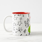 Golf Weihnachten Zweifarbige Tasse (Links)