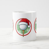 Golf-Weihnachts-Kaffeetasse Jumbo-Tasse (Vorderseite)