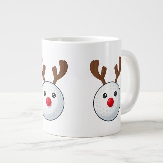 Golf-Weihnachts-Kaffeetasse Jumbo-Tasse (Vorderseite Rechts)