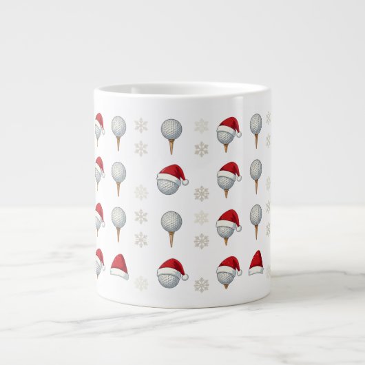 Golf-Weihnachts-Kaffeetasse Jumbo-Tasse (Vorderseite)