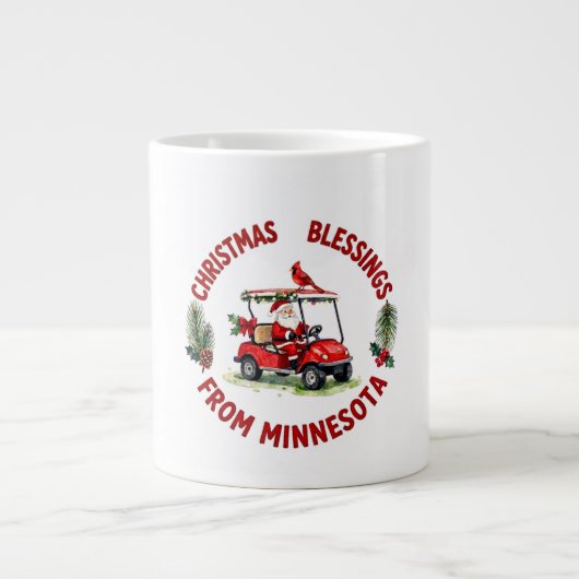 Golf-Weihnachts-Kaffeetasse Jumbo-Tasse (Vorderseite)