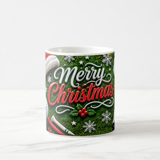 Golf-Weihnachts-Kaffeetasse Kaffeetasse (Mittel)