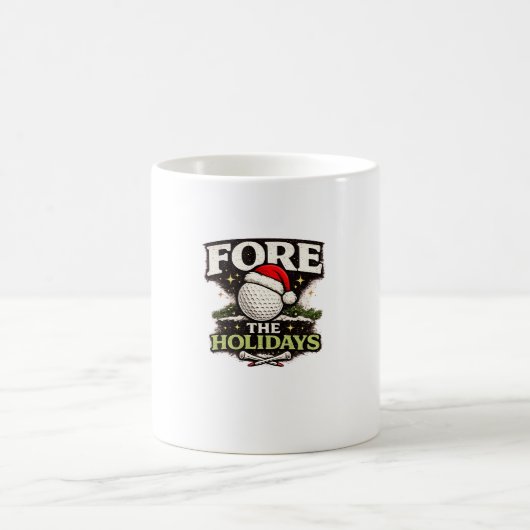 Golf-Weihnachts-Kaffeetasse Kaffeetasse (Mittel)