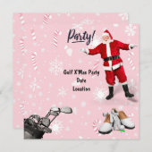 Golf Weihnachts-Party mit dem Weihnachtsmann in Ro Save The Date (Vorne/Hinten)