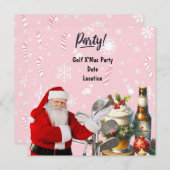 Golf Weihnachts-Party mit dem Weihnachtsmann in Ro Save The Date (Vorne/Hinten)