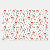 Golf Weihnachts-Party zum Thema Golfer Geschenkpapier Set (Vorderseite)