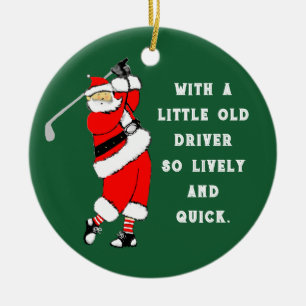 Golf-Weihnachts-Sammelobjekt Keramik Ornament