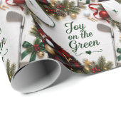 Golf-Weihnachts-Verpackungspapier Geschenkpapier (Rolleneckpunkt)