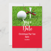 Golf Weihnachtsball mit Weihnachtsbändern und T