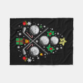 Golf Weihnachtsbaum Light Pajama Golfer Xmas Men W Fleecedecke (Vorderseite (Horizontal))
