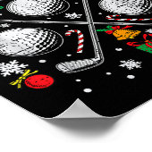 Golf Weihnachtsbaum Light Pajama Golfer Xmas Men W Poster (Ecke)