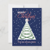 Golf-Weihnachtsbaum und Foto-Urlaubskarte Feiertagskarte (Vorderseite)