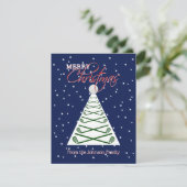 Golf-Weihnachtsbaum und Foto-Urlaubskarte Feiertagskarte (Stehend Vorderseite)