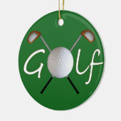 Golf-Weihnachtsbaum-Verzierung Keramikornament (Links)
