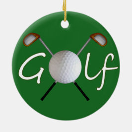 Golf-Weihnachtsbaum-Verzierung Keramikornament