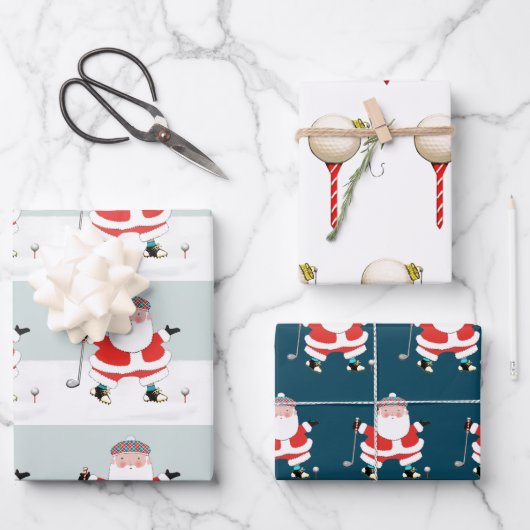 Golf Weihnachtsbuch Geschenkpapier Set (Vorderseite)