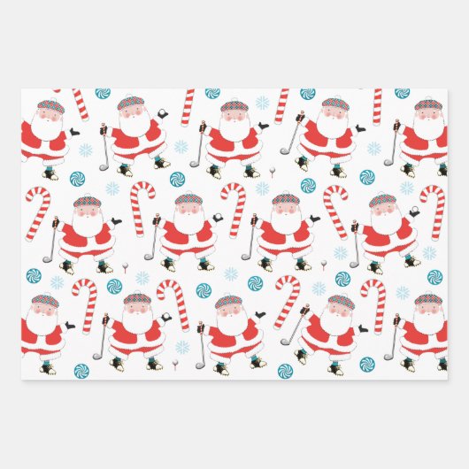 Golf Weihnachtsbuch Geschenkpapier Set (Vorderseite 2)