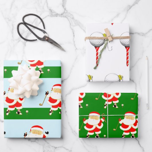 Golf Weihnachtsbuch Geschenkpapier Set (Vorderseite)
