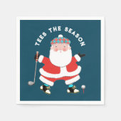Golf Weihnachtsbuch Napkins Serviette (Vorderseite)