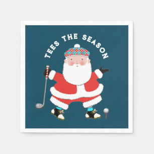 Golf Weihnachtsbuch Napkins Serviette