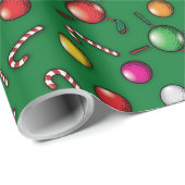 Golf Weihnachtsdesign Geschenkpapier (Rolleneckpunkt)