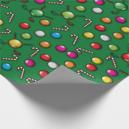Golf Weihnachtsdesign Geschenkpapier (Ecke)