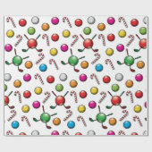 Golf Weihnachtsdesign Geschenkpapier (Flach)