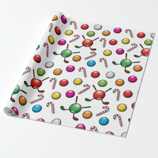 Golf Weihnachtsdesign Geschenkpapier (Ungerollt)