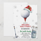 Golf-Weihnachtsfeier-Einladung Einladung (Vorne/Hinten)
