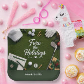 Golf-Weihnachtsfeier für Golfer Pappteller (Party)