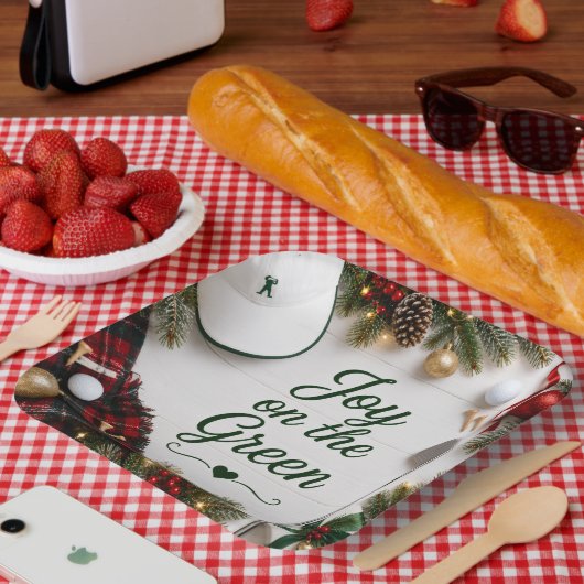 Golf-Weihnachtsfeier für Golfer Pappteller (Picknick)