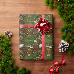 Golf-Weihnachtsfeier Geschenkpapier