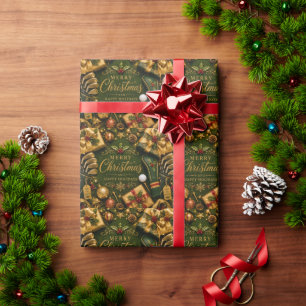 Golf Weihnachtsfeier Geschenkpapier