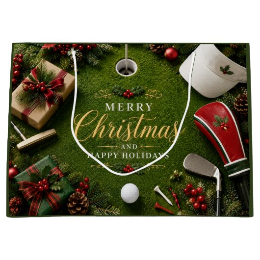 Golf-Weihnachtsfeier Große Geschenktüte (Vorderseite)