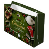 Golf-Weihnachtsfeier Große Geschenktüte (Vorderseite Schrägansicht)
