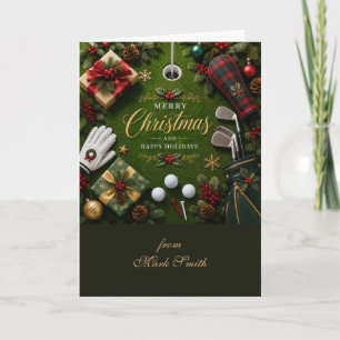Golf-Weihnachtsfeier Karte