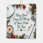 Golf-Weihnachtsfeier Keramikornament (Links)