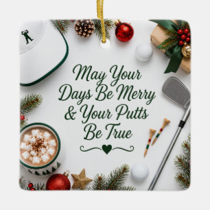 Golf-Weihnachtsfeier Keramikornament