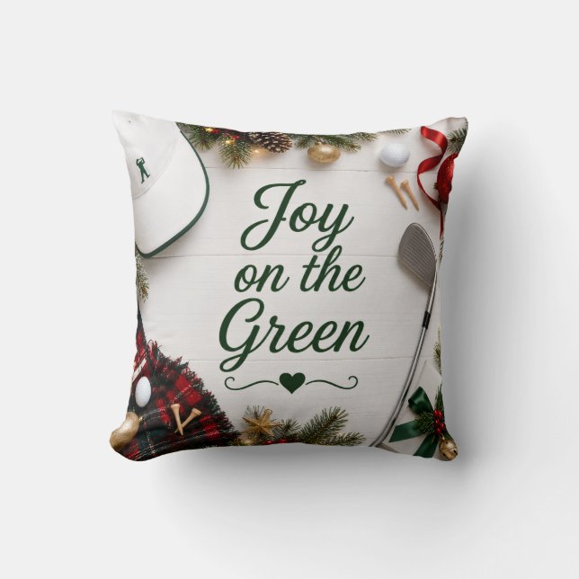 Golf-Weihnachtsfeier Kissen (Vorderseite)