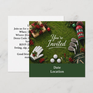 Golf-Weihnachtsfeier Lass uns Abschlagen Einladung