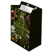 Golf-Weihnachtsfeier Mittlere Geschenktüte (Vorderseite Schrägansicht)