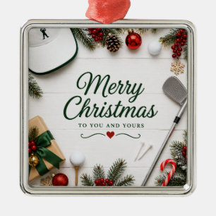 Golf-Weihnachtsfeier Ornament Aus Metall