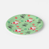 Golf-Weihnachtsfeier Pappteller (Schrägansicht)