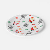 Golf-Weihnachtsfeier Pappteller (Schrägansicht)